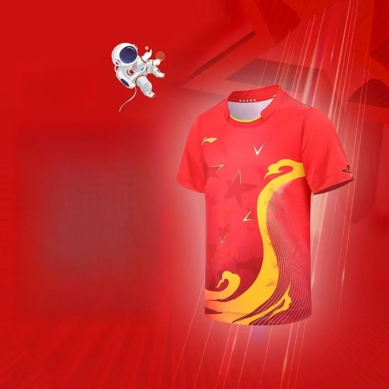 2026 New Table Tennis Sportswear Badminton Short-sleeved Tops Competition Suits T-shirts Breathable Sweat-absorbent Deodorant - view 2