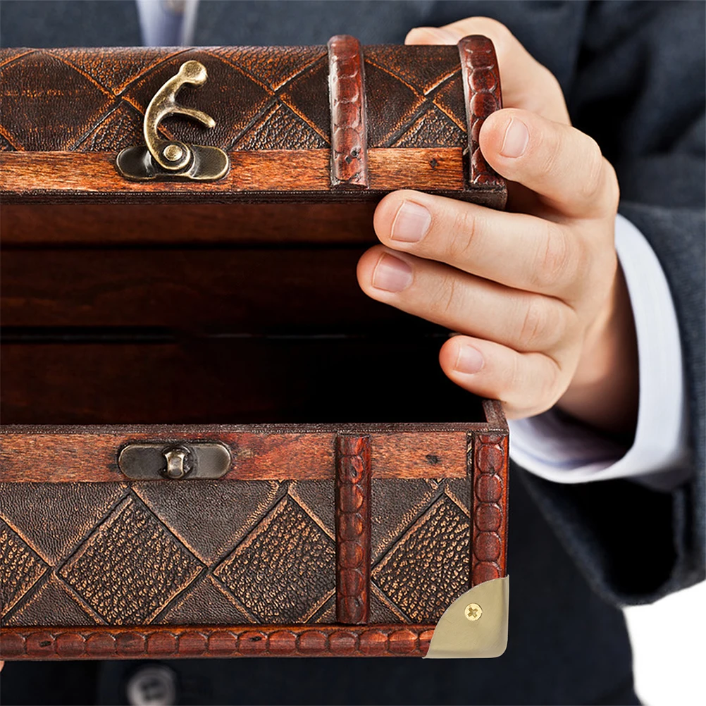 

12pcs Stainless Steel Corner Protectors 90 Degree Metal Edge Guards For Wooden Boxes Furniture Box Angle Covers Cabinet Guard