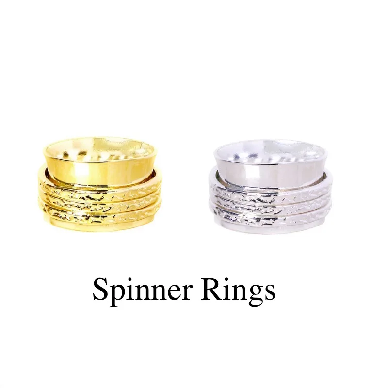 Fashion Handmade Anti-stress Spinner Ring for Women