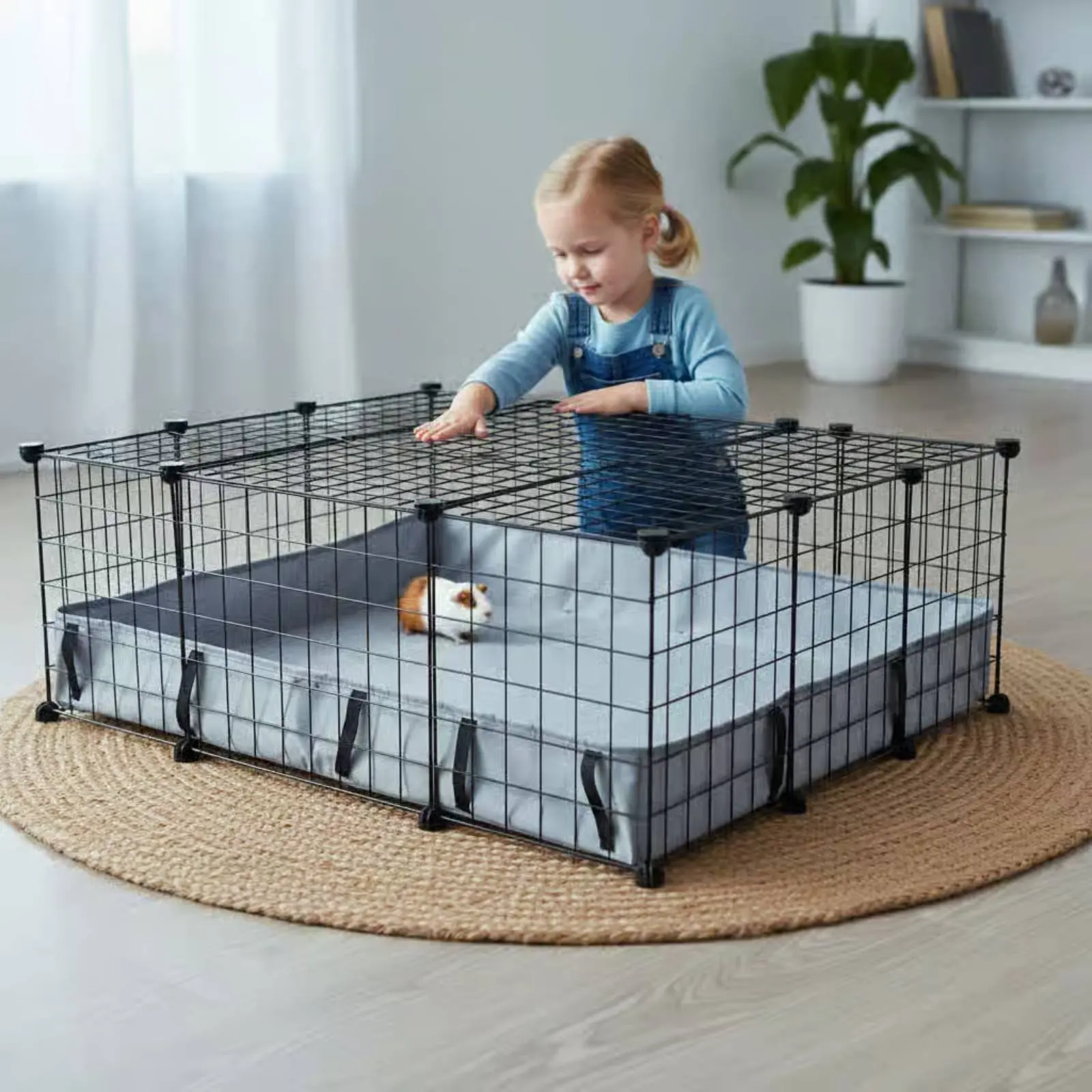 Guinea Pig Enclosure Liner Leak-Resistant Waterproof Enclosure Bottom Small Pet Playpen Mat Leakproof Waterproof Tarp Bottom