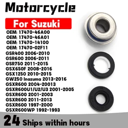 Moto Water Pump Mechanical Seal Oil Seals for Suzuki GSR400 GSR600 GSR750 GSX650F GSX1250 GW250 Inazuma 17470-14100 17470-02F11