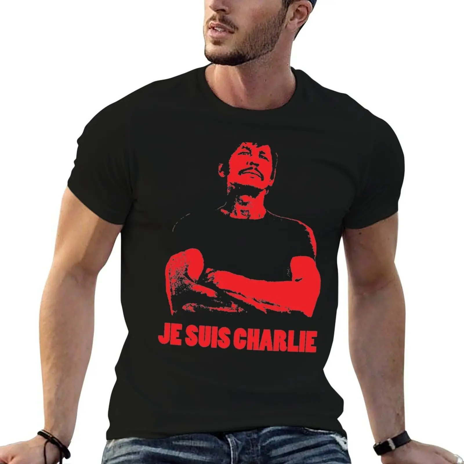 

Charles Bronson - Je Suis Charlie Classic T-Shirt g man t shirts for men t shirt men 100% cotton luxury brand T-Shirt