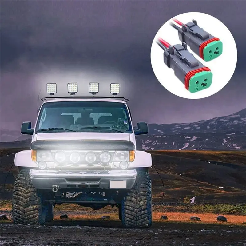 2 Lead 4 In1 Deutsch Dual Outputs DT DTM Female Connector Adapters Main in Car Light