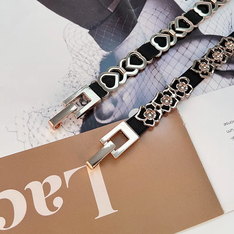 Women Elastic Slim Belt Summer Fashion Minimalist Cinch for Dress Waistband Decorative High Waist Adjustable Waist Belt