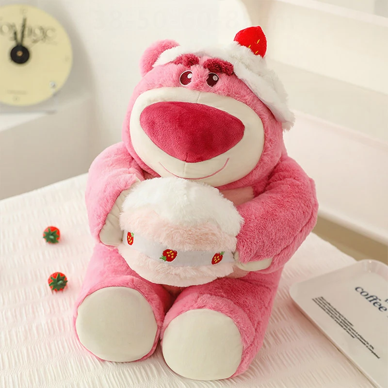 

Anime 75cm Kawaii Lotso Stuffed Doll Strawberry Bear Large Plush Toy Cake Cute Pillow Stuffed Animal Kids Birthday Xmas Gift