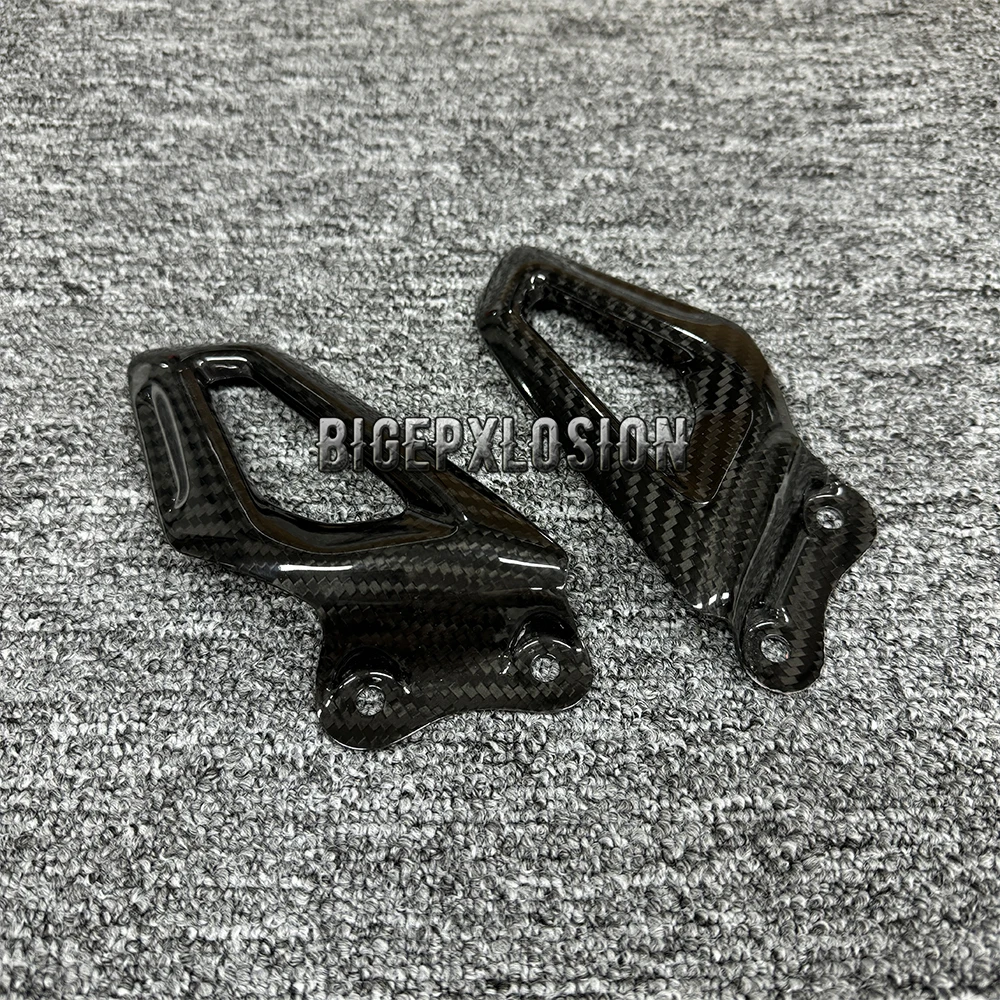 For BMW S1000RR M1000RR 2019 2020 2021 2022 2023 2024 Motorcycle  Pure Carbon Fiber Heel Plates Guards Footrests Panels Parts