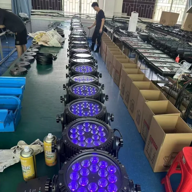 4 pieces Waterproof RGBW Stage Light 18*18w RGBWA+UV 6in1 IP65 Led Par Can light