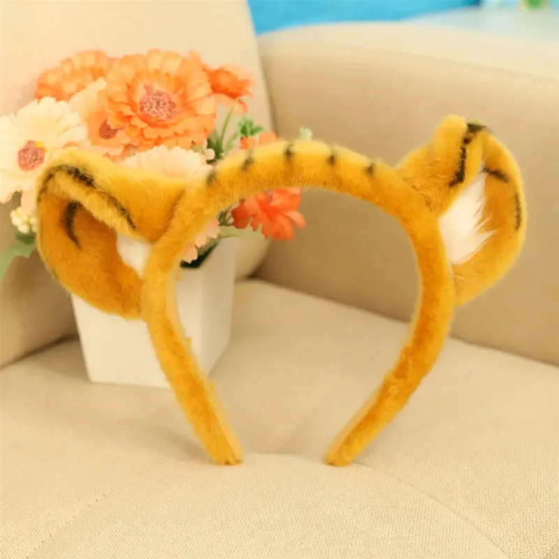 1pcs Party Favors Animal Ear Headband Costume Tiger Leopard Giraffe Panda Lion Rabbit Cheetah for Children and Adult