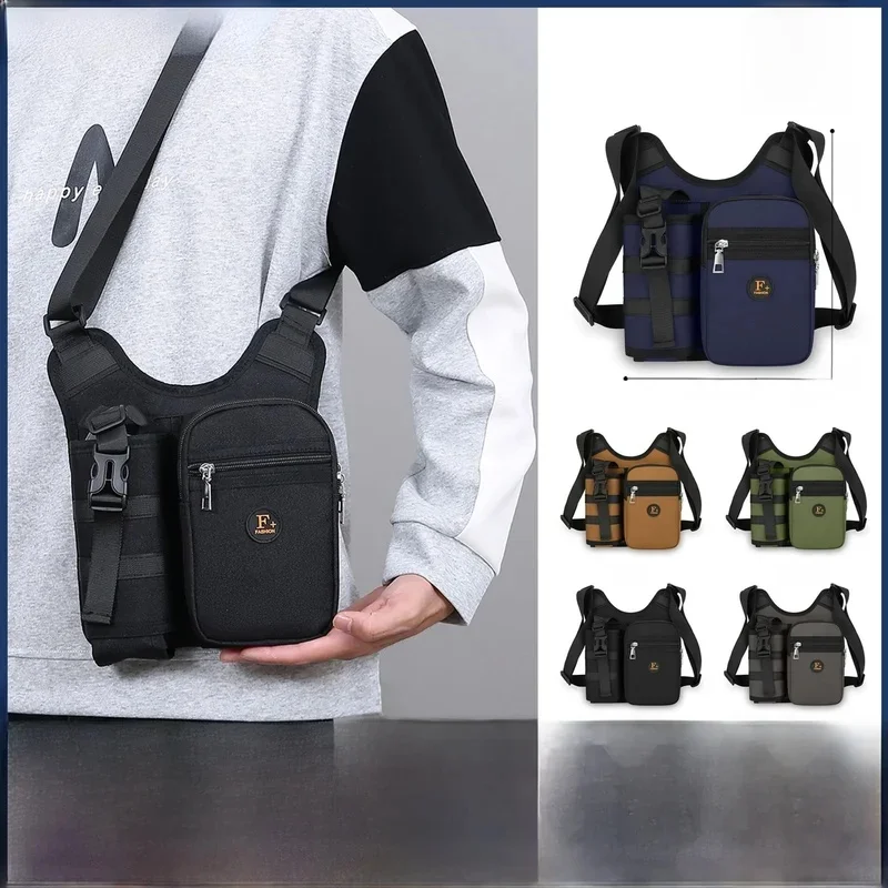 Men's Crossbody Bags Large Capacity Multi Functional Lightweight Fashionable Bottle Bag Travel Outdoor Commute