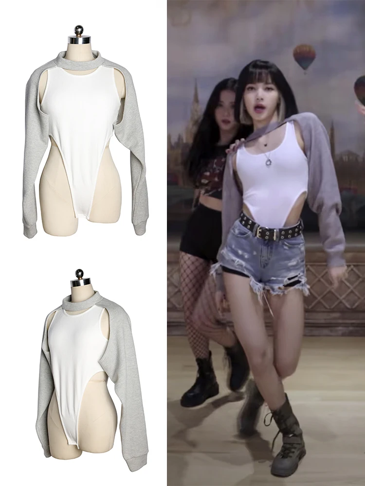

Lisa Lovesick Girls Jazz Stage Performance Outfit Cool Female Group Cotton Traditional Costume Ethnic Stage Wear