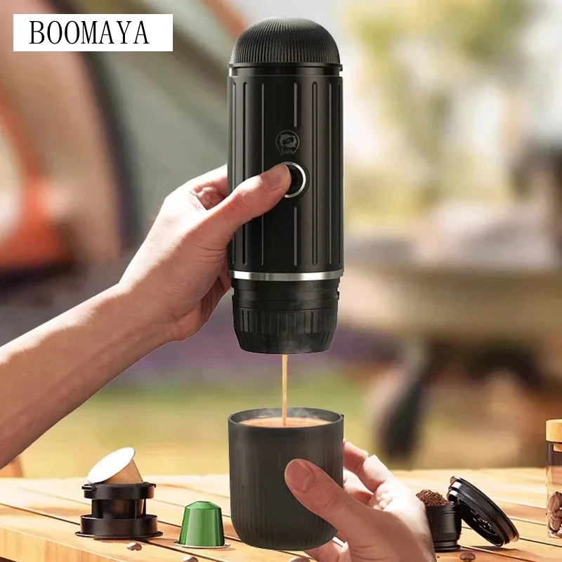 ماكينة اسبريسو محمولة للتدفئة ماكينة صنع القهوة اللاسلكية القابلة لإعادة الشحن ماكينة استخلاص مركزية لمكتب السفر