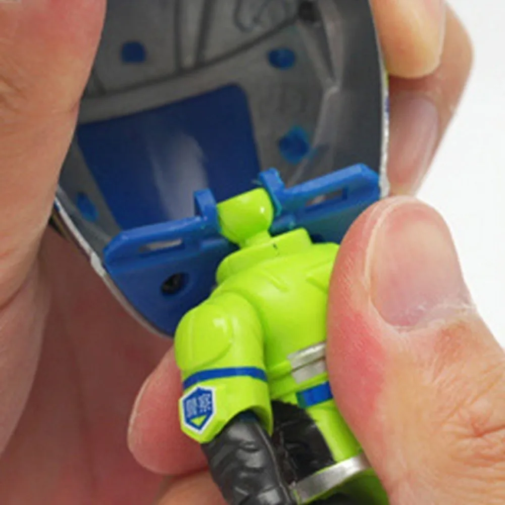 Transformando capacete simulado motocicleta piloto boneca conjunta mobilidade figura de ação liga capacete da motocicleta brinquedo liga legal