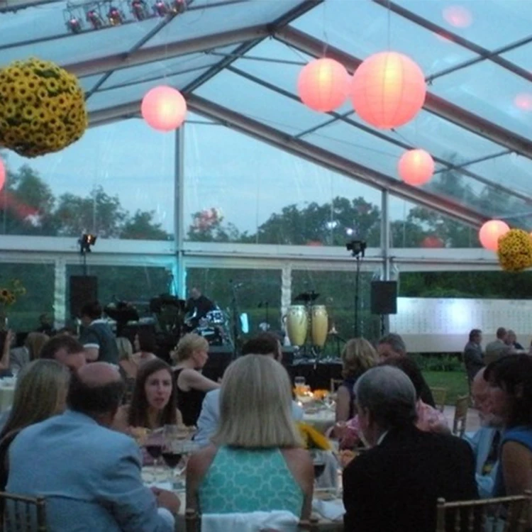Custom Aluminum Alloy Frame Tent Permanent Transparent Glass Marquee Wedding Party Transparent Exhibition Tent