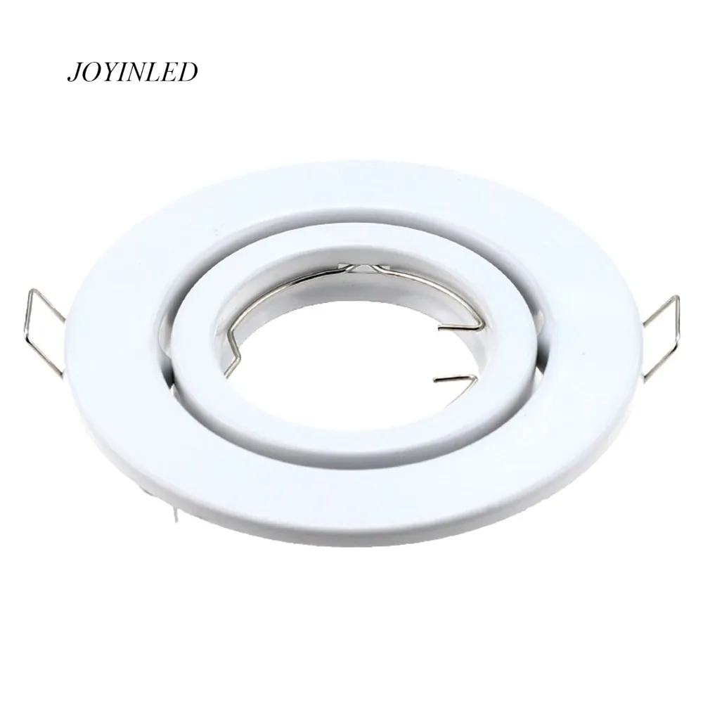 

JOYINLED 10pcs/lot Recessed Trimless Round LED Spot Light Fittings GU10 MR16 Socket Base Holder Downlight Frame White