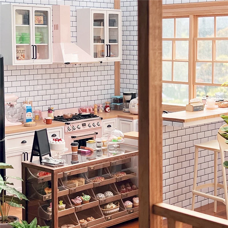 1/6 or 1/12 Scale Miniature Dollhouse Tile Sticker OB11 Doll House Wall Paper Furniture Decoration,Square White HOT