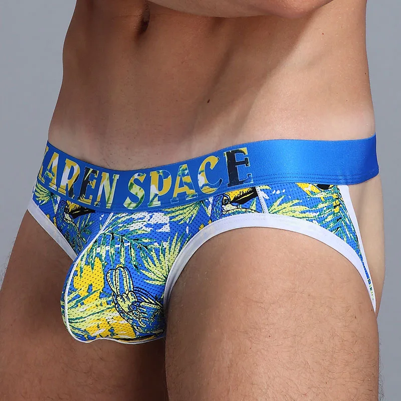 Sexy Gay Jockstrap cotton Men Mesh G-Strings & Thongs Underwear men underwear thong bikini Hollow buttocks Penis pouch