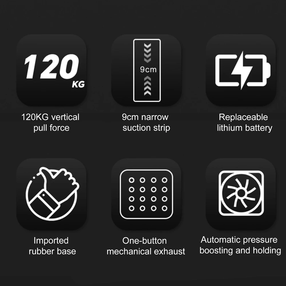 Elektrischer Vakuum-Saugnapf mit 2400 mAh wiederaufladbarem Akku zum Heben von Glasfliesen mit schmalem Panel, robuster Heber-Saugnapf