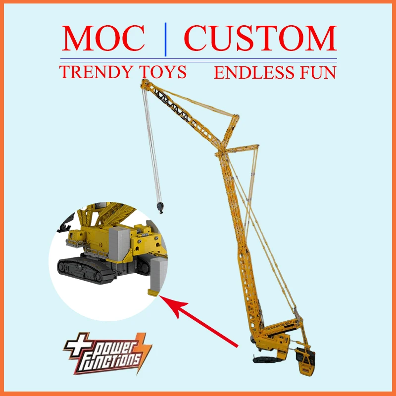 Specially Customized MOC Construction Mk1 Crawler Crane Model - Trendy Educational Toys Fun Building Game Set  Holiday gifts