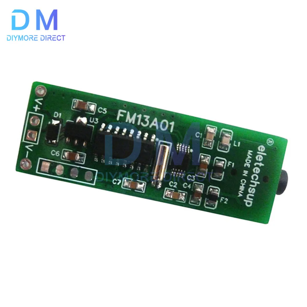 DC 3.7-18V 76-108MHz FM Dual Channel Stereo Radio Module Audio Receiver Board For Earphone Headset Speaker