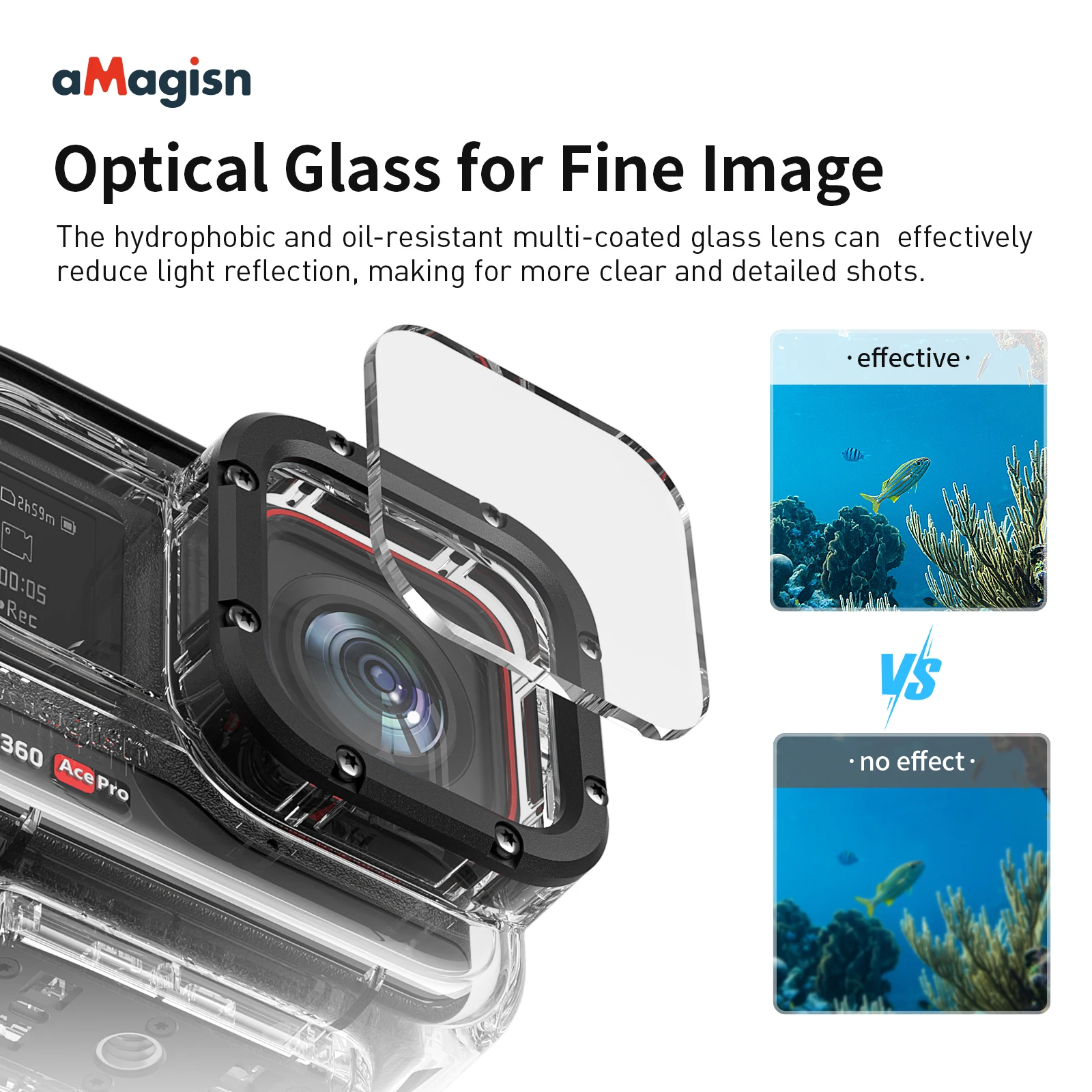 60M Waterproof Housing Case For Insta 360 Ace Pro 2/Ace Pro/Ace Anti-Scratch Diving Cover Sports Camera Accessories