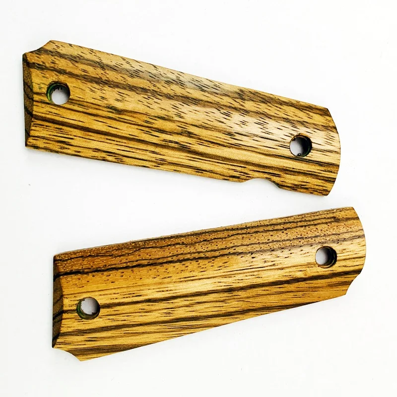 A Pair Natural Cocobolo Wood Non-slip Patches for 1911 Model Shank DIY