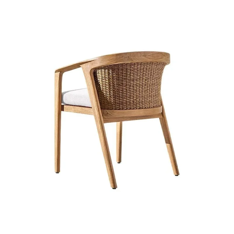 

Outdoor modern solid wood tables and chairs courtyard party leisure multi-person tables and chairs villa hotel garden outdoor