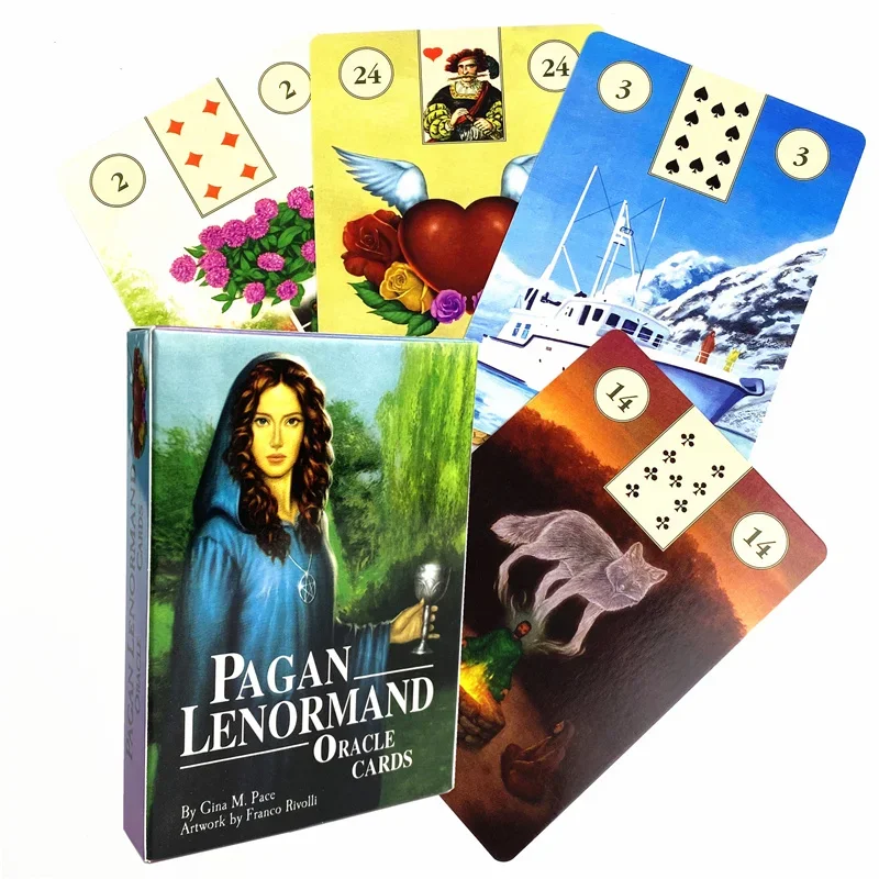 Pagan Lenormand Oracle Cards Full English Classic Board Games Imaginative Oracle Divination Fat Game Tarot Cards With PDF