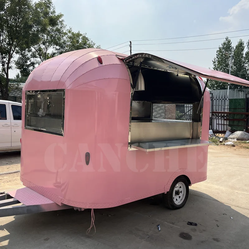 Wholesale Price Mobile Hotdog Food Trucks Mobile Ice Cream Food Truck Trailer Crepe Food Cart for Sale Frozen Car Italy Kingdom