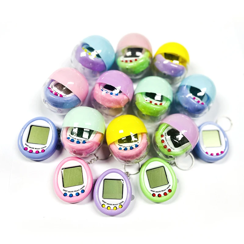 1 sztuk 90S nostalgiczne Tamagotchi elektroniczne zwierzęta Macaron kolor niespodzianka jajko kapsułka jajko Model piłki zabawki pacynki dla dzieci dzieci