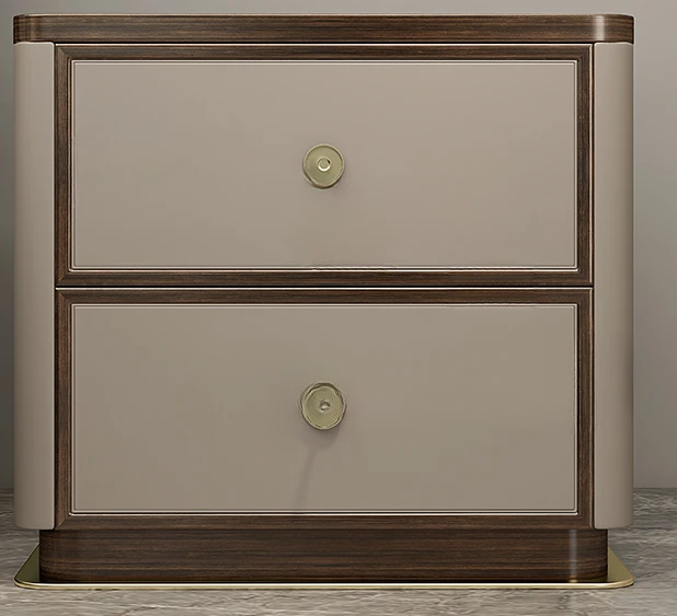 

Solid wood bedside table Simple light luxury double master bedroom storage cabinet