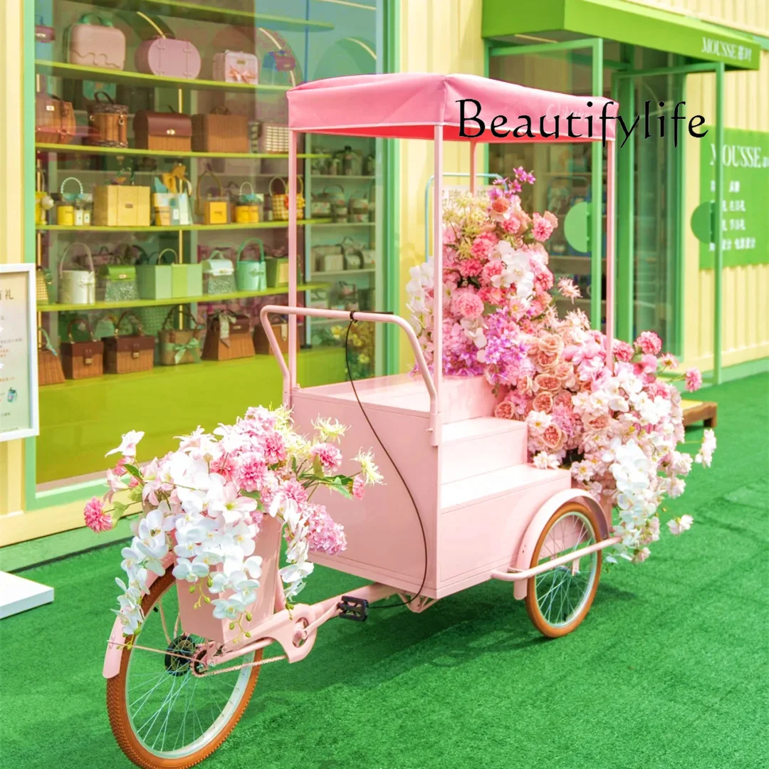 Activity decoration and arrangement float mobile upside down donkey vending car stall entrance of shopping mall commercial store