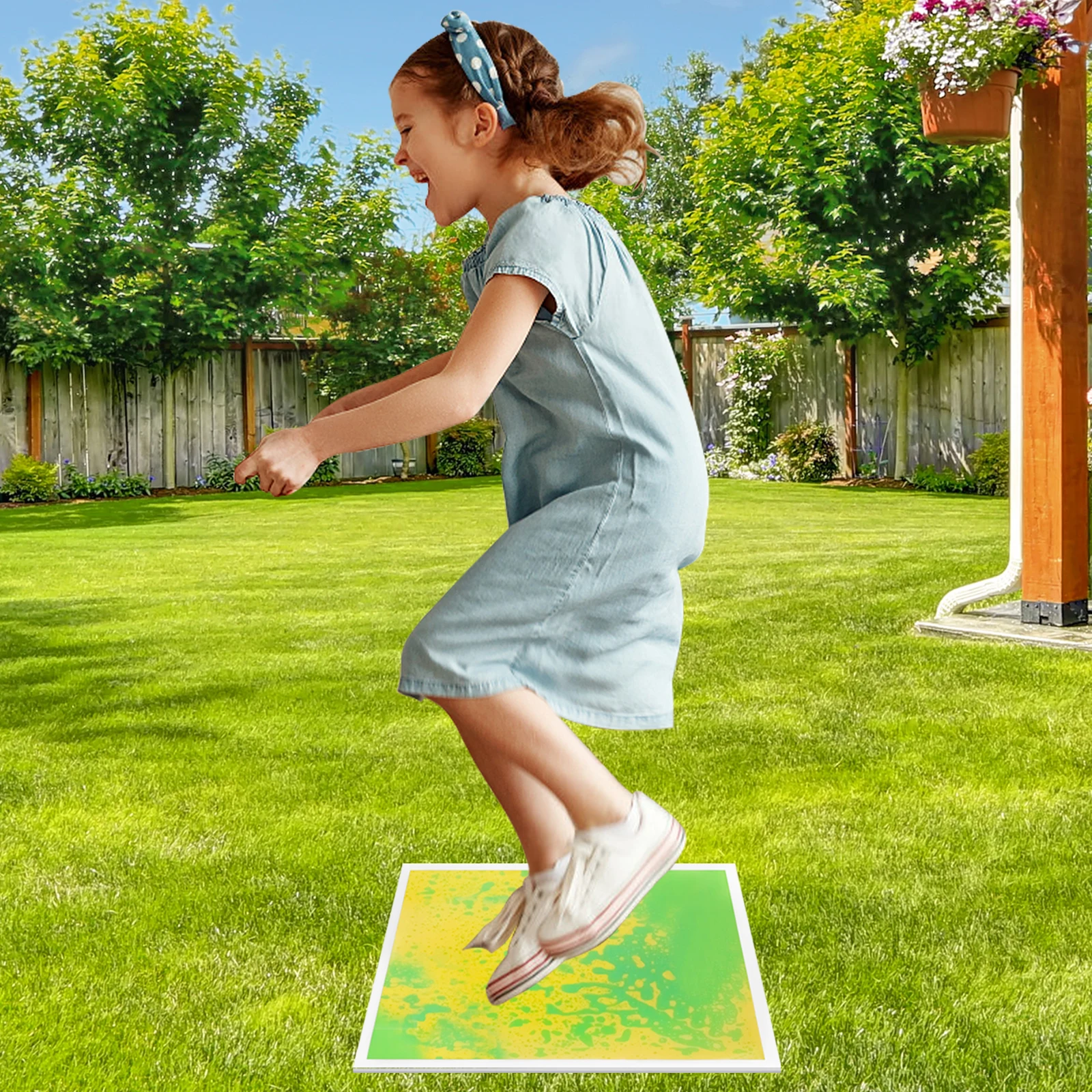 

Interactive Colorful Paint Sensory Stepping Tiles for Toddlers - Floor Squares Kids Sensory Play Mat Educational Fun Activities