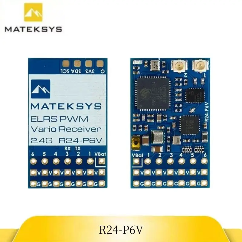 MATEK MATEKSYS R24-P6V EXPRESSLRS 2,4GHz PWM VARIO Empfänger 2,4GHz ISM 22,5dBm (180mW) für RC FPV Drohne