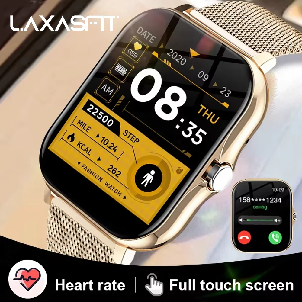 LAXASFIT New Smart Watch Multiple Sports Mode Sleep Monitor Find Phone Bluetooth Call Smart Watch Men Women Gift