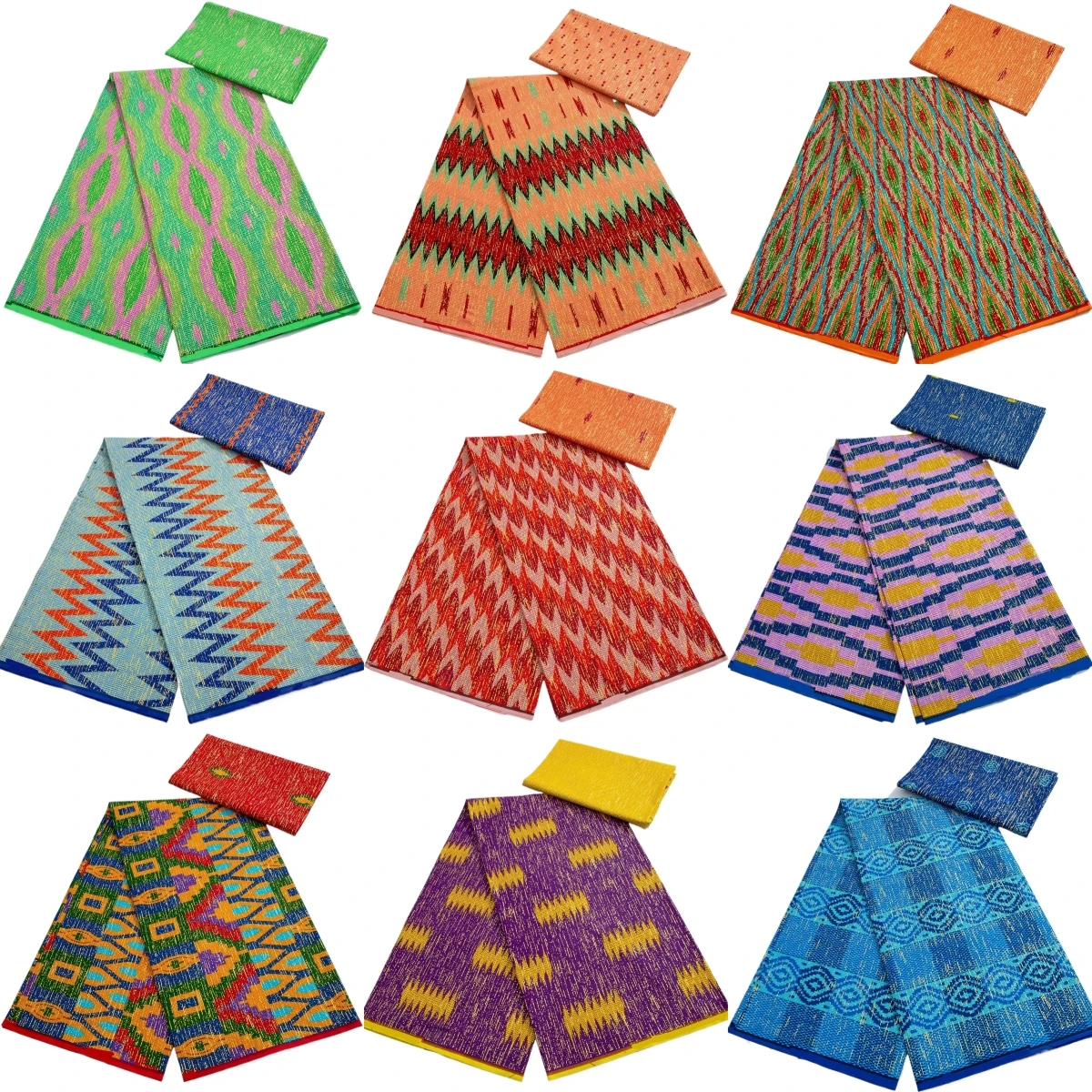 Guaranteed Veritable Nigeria Ankara Wax Fabric African Real Wax Fabric 100%Cotton Gold Print Kente High Quality Soft Pagne Dress