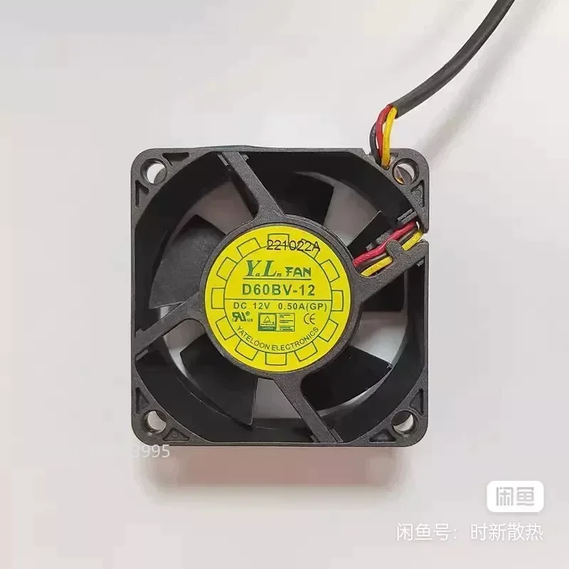for Yuelun Y. L Original Cooling Fan Model D60BV-12 12V Voltage