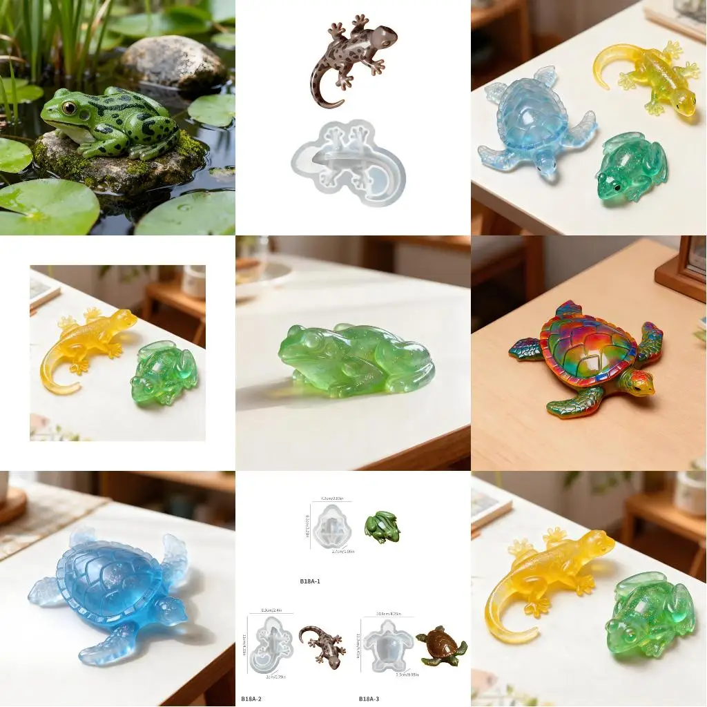  Creative DIY Silicone Mold for Cartoon Desktop Animal Resin Figurines Quick Release Crafting Gift for Loved Ones