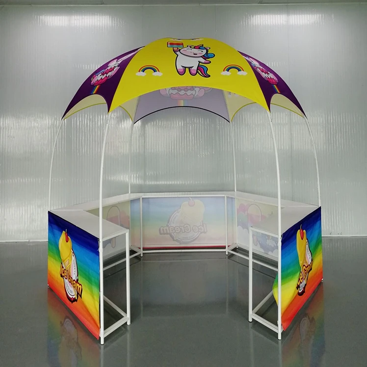 qm-Hot Sale Dome Kiosk Tents Trade Show Hexagon Promotional Collapsible Booth Kiosk Tent！