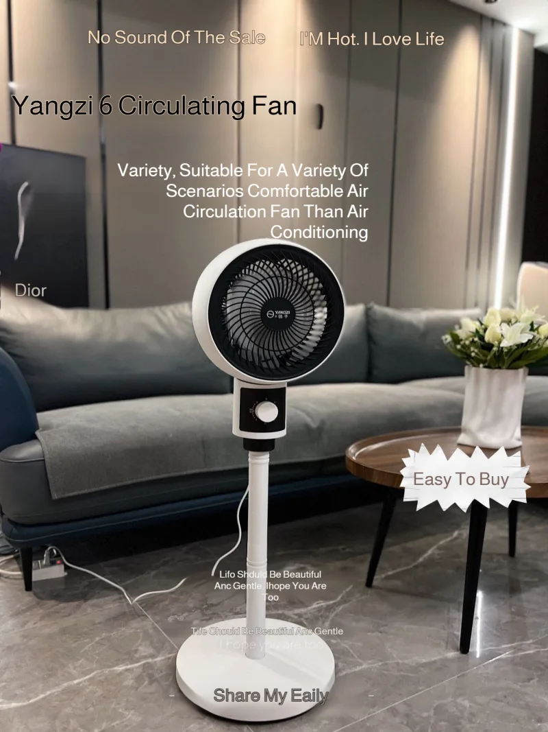 Home Electric Vertical Tower Fan with Silent Convection Technology, Oscillating Floor Air Circulation Fan for Quiet Cooling