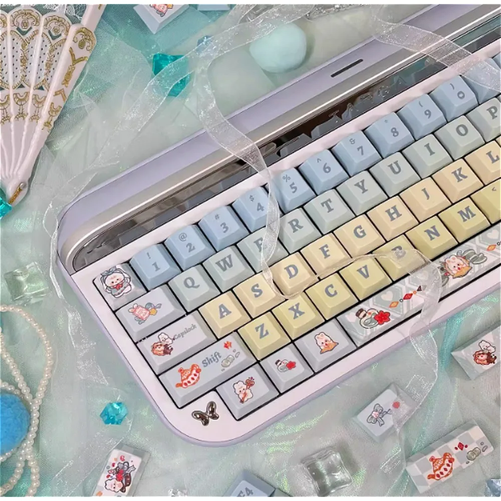 

134 Keys, Tutu Alice Theme, Cherry, Keycap Set PBT Personality, Blue, Mechanical Keyboard Kit for Mx Cherry Gateron Switch