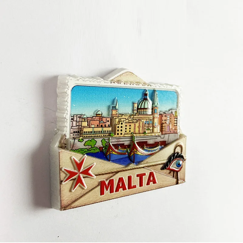 Malta, Mediterranean, 3D, tourist souvenirs, architectural landmarks, decorative home, crafts, gifts, collections, fridge magnet