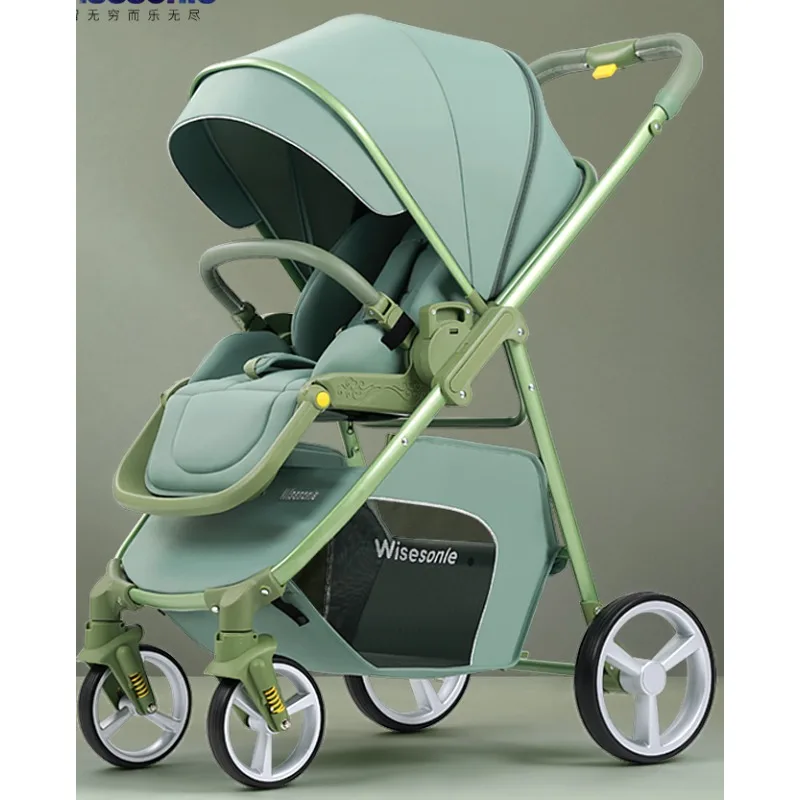 Baby stroller can sit and lie down two-way light folding high view baby newborn child stroller