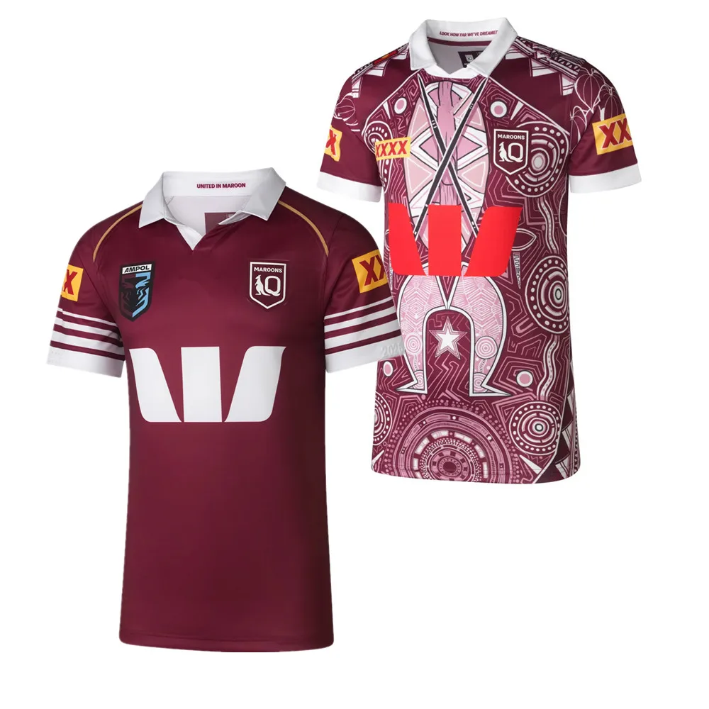 2026 2027 Queensland Maroons Indigenous rugby jersey vest jacket Hoodie Australia QLD Rugby Shirt Woman man children youth kids