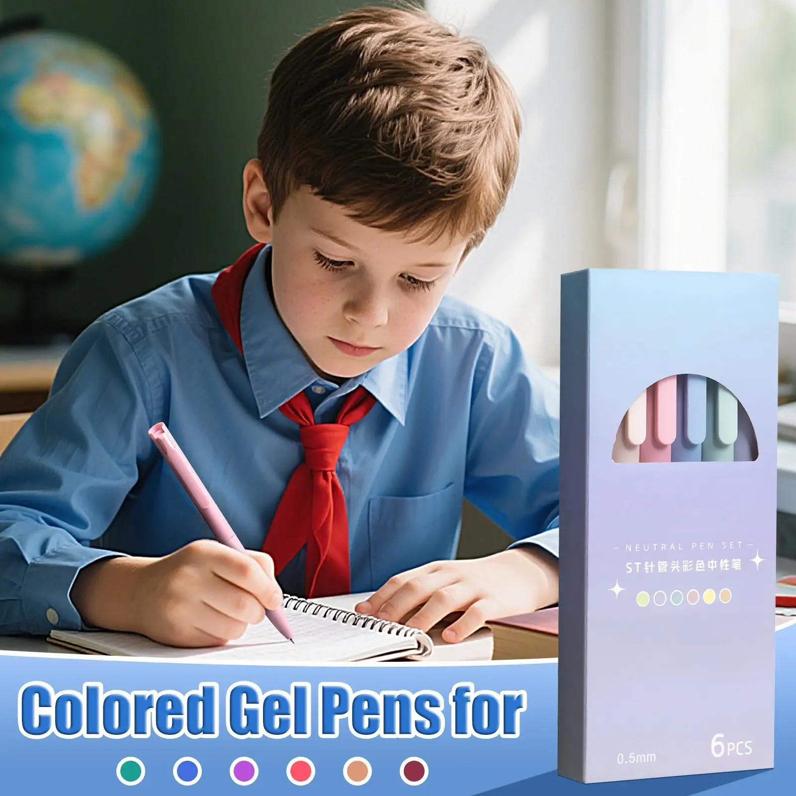 

Gel Pens Color Gel Pens For Journaling 6 Pieces Smooth Writing Stationery Retractable Multicolor Ballpoint Teacher Supplies For