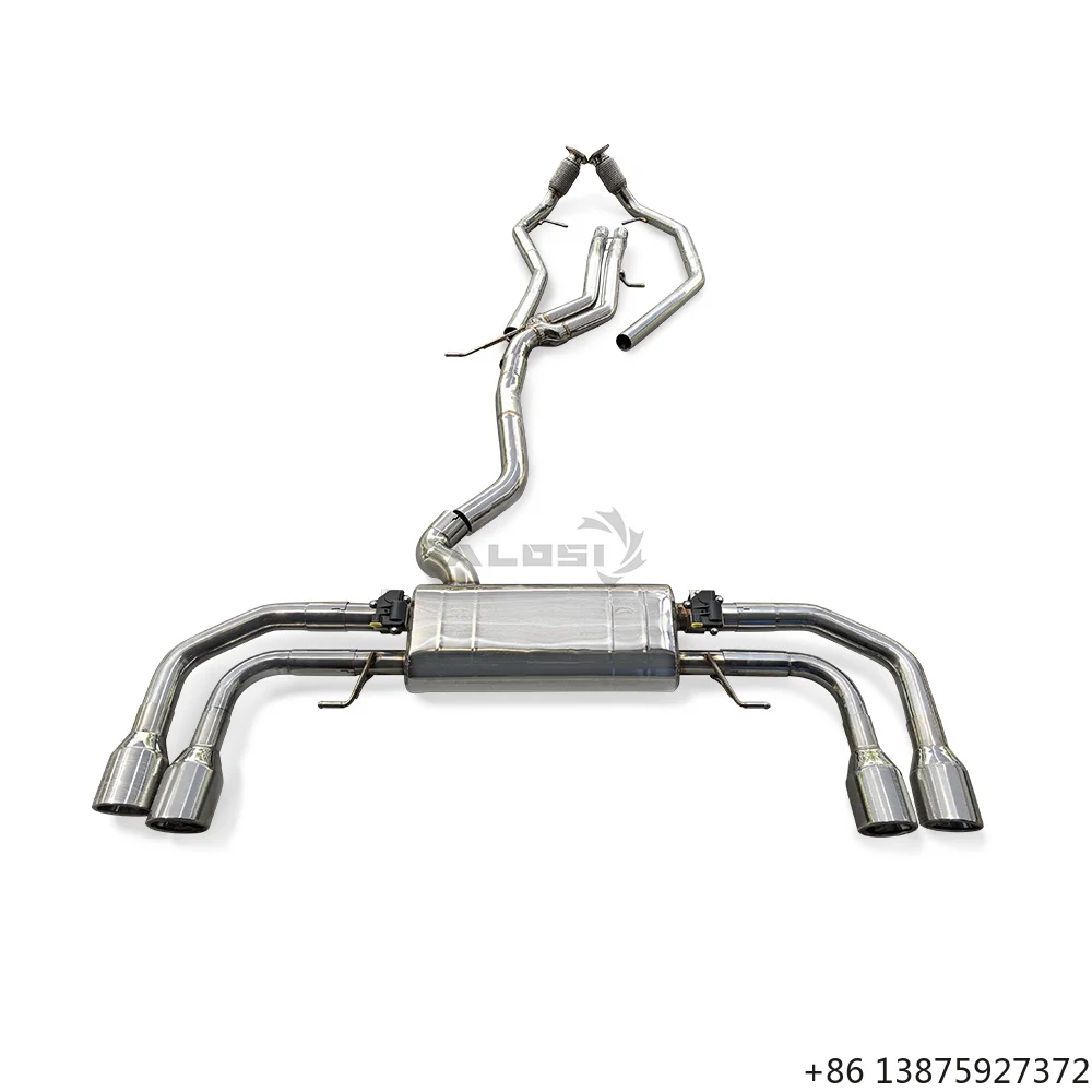 SS304 Valved Catback Exhaust Muffler for Q7 3 0T 2016 2020 High Performance Racing Parts Modification