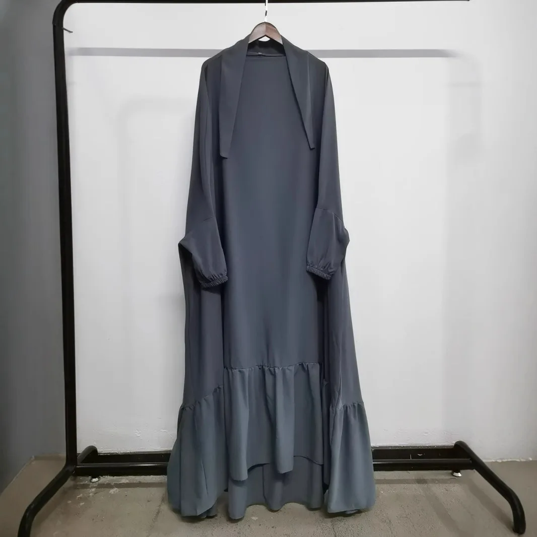 Muslim Abayas for Women Eid Ramadam Prayer Outdoor Fun Black Green Long Sleeves Robe Elegant Nice Hand Feeling Dresses