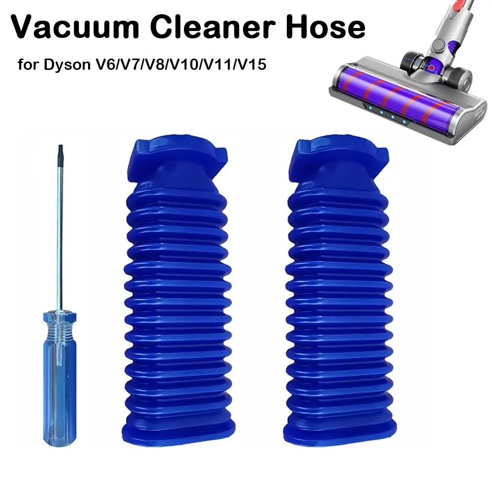 Replacement Suction Hose Soft Velvet with Screwdriver Motorized Nozzle Electric Suction Head for Dyson V6/V7/V8/V10/V11/V15