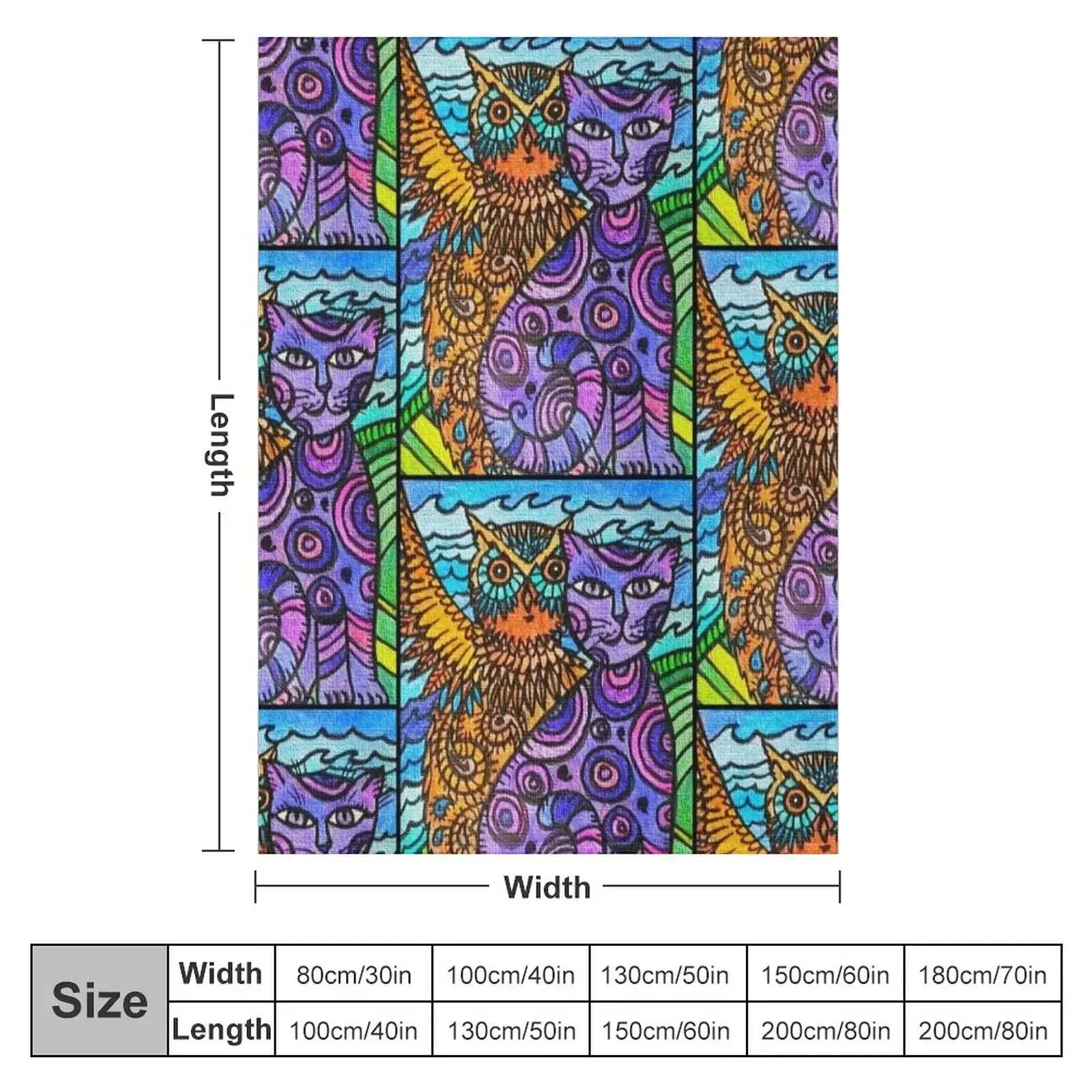 The Owl and the Pussycat Throw Blanket couch cozy soft plush fuzzy picnic outdoor blanket