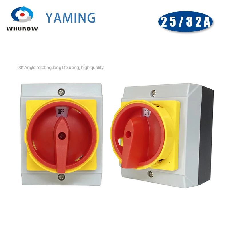 YMD11 Series Isolator Switch OFF-ON 25A 32A 3/4P Rotary Changeover Cam Main Interruptor Disconnect Safty Control Circuit LW30