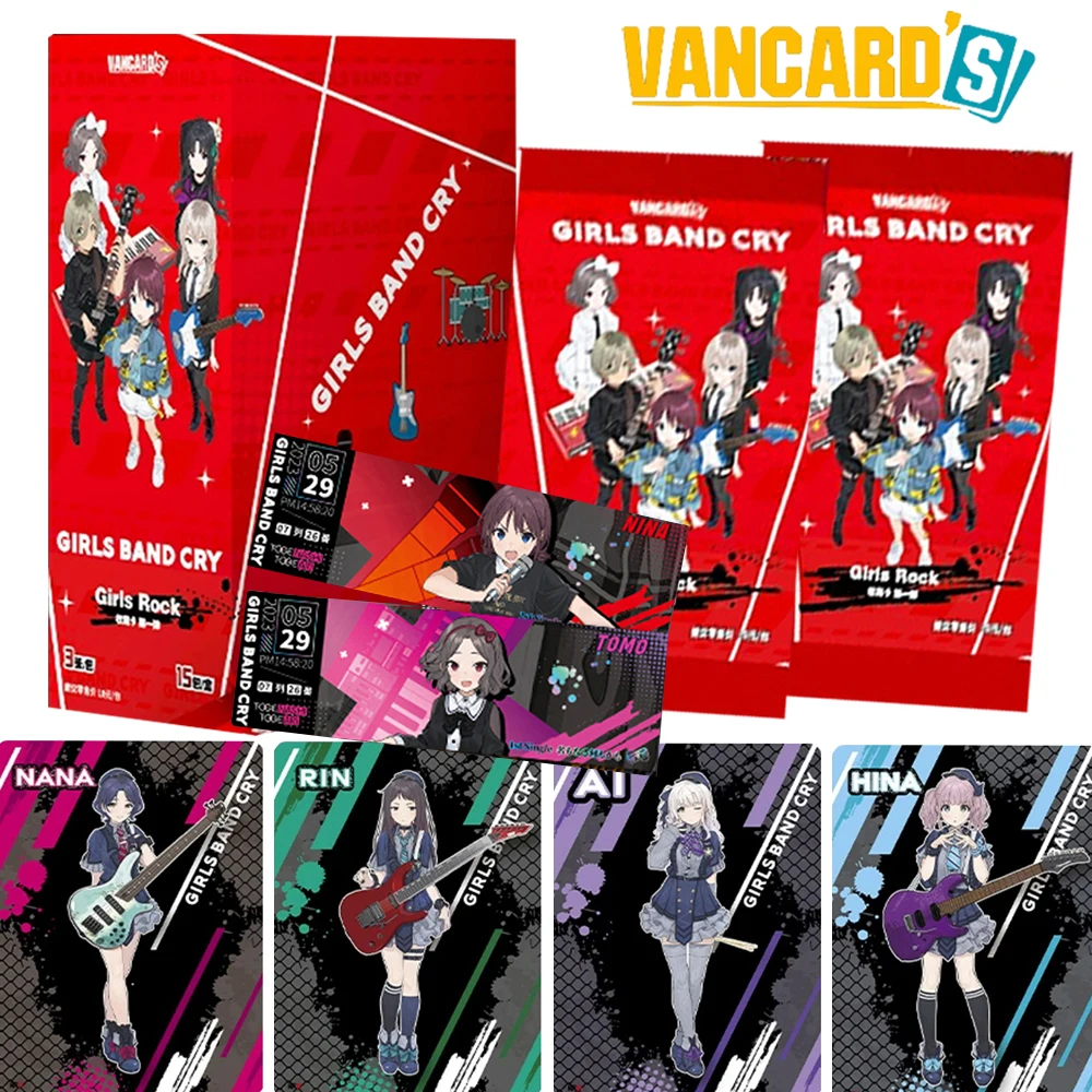 

Vancard's Girls Band Cry Collection Cards Anime Cute Roles ISERI NINA SUBARU AWA Shining Vivid Music Live Cards Children's Gifts
